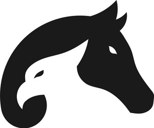 Eagle and Horse Emblem Vector Image