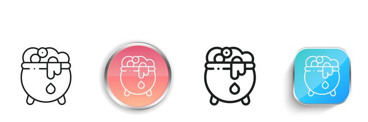 halloween icon thin linear regular and button vector image