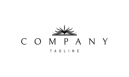 logo with an abstract image of open book vector image