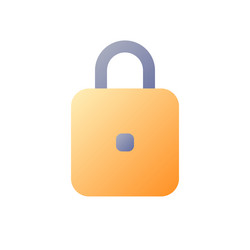 Padlock pixel perfect flat gradient color ui icon vector