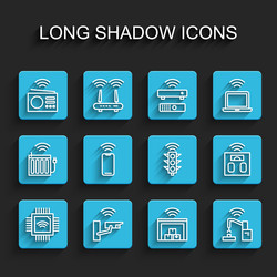 set line processor with microcircuits cpu smart vector image
