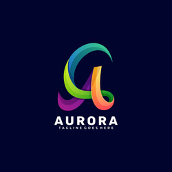 Rainbow logo colorful gradient style Royalty Free Vector