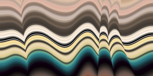 Background with gradient color warped lines vector