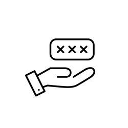 password entry interface secure user vector image