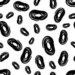 seamless pattern with sketch circles shape vector image