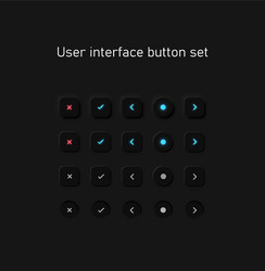 Very high detailed black user interface button vector