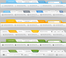 web site design menu navigation vector image