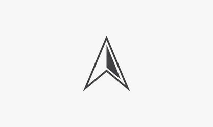 North direction compass icon on white background Vector Image