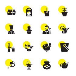 pot icons vector