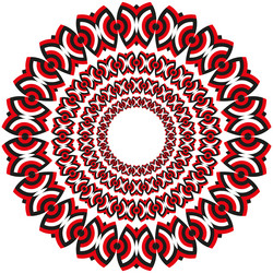 radial pattern structure repeating red target vector image