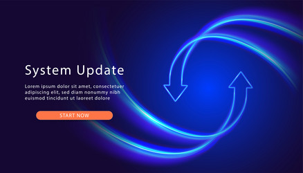 system update upgrade software version concept vector image