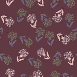 Creative seamless pattern with random dandelion vector