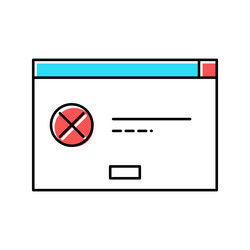 Error application window color icon vector