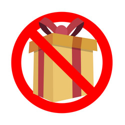 Ban gifts symbol for event birthday christmas Vector Image