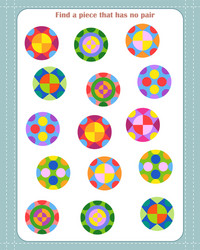 logic game for children find which shape is unpa vector image