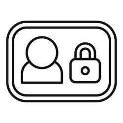 secure login system protecting user profile vector image