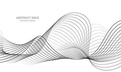 abstract wave element for design digital vector