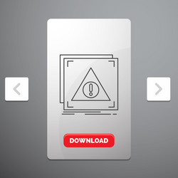 error application denied server alert line icon vector