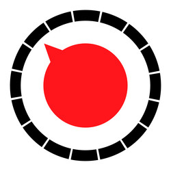 Gauge meter dial icon with different number vector