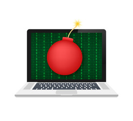 logic bomb piece of code intentionally inserted vector image