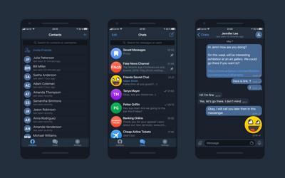 Messaging App UI Mockup vector image