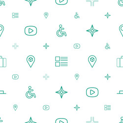 Navigation icons pattern seamless white background vector