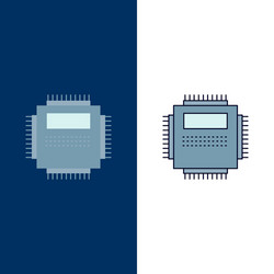 processor hardware computer pc technology flat vector image