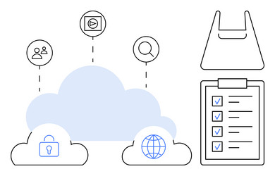 cloud computing concepts and applications vector image