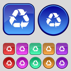 Processing icon flat modern set colourful web vector