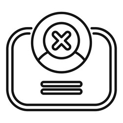 account access denied with cross mark icon showing vector image