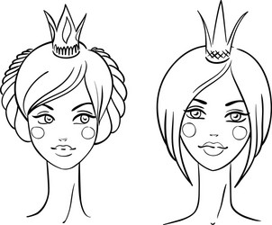 Princess sketches style vector