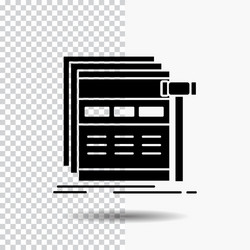 internet page web webpage wireframe glyph icon vector image
