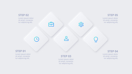 neumorphic element for infographic template vector