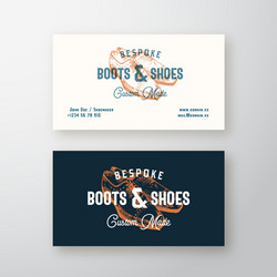 Retro Boots Sign & Logo Vector Image