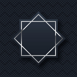 silver frame minimalistic template with text space vector image