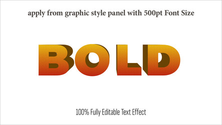 bold - fully editable effect apply from graphics vector image