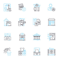 inheritance linear icons set bequest probate vector image