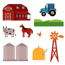 Two Ranch Vector Rural ranch design elements set Royalty Free Vector Image