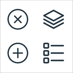 user interface line icons linear set quality vector image