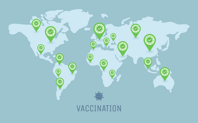 vaccination from covid-19 is spreading over vector