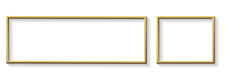 Golden modern wide frame border design Royalty Free Vector