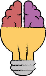 Light bulb brain idea Royalty Free Vector Image