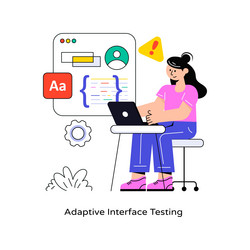 Adaptive interface testing flat style design vector