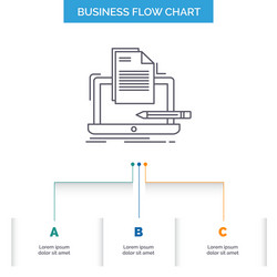 Coder coding computer list paper business flow vector