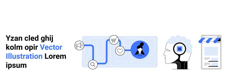 digital decision-making concept with user profile vector image