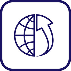 globe and array icon vector