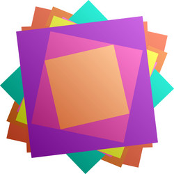 random rotated overlapping chaotic squares vector image