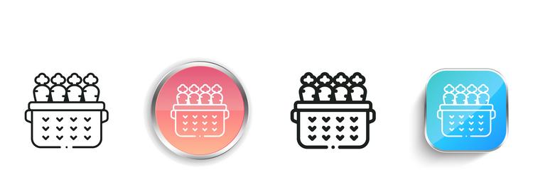 box icon thin linear regular and button style vector image