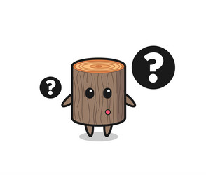 Cartoon of tree stump with the question mark vector