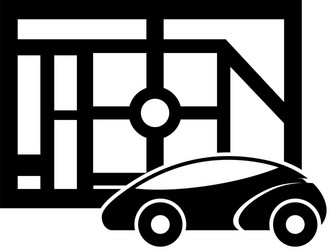 map navigation car autonomous web application vector image